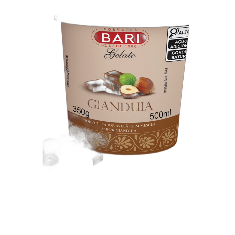 Gelato Italiano Gianduia com Avelãs 500ml (350g)
