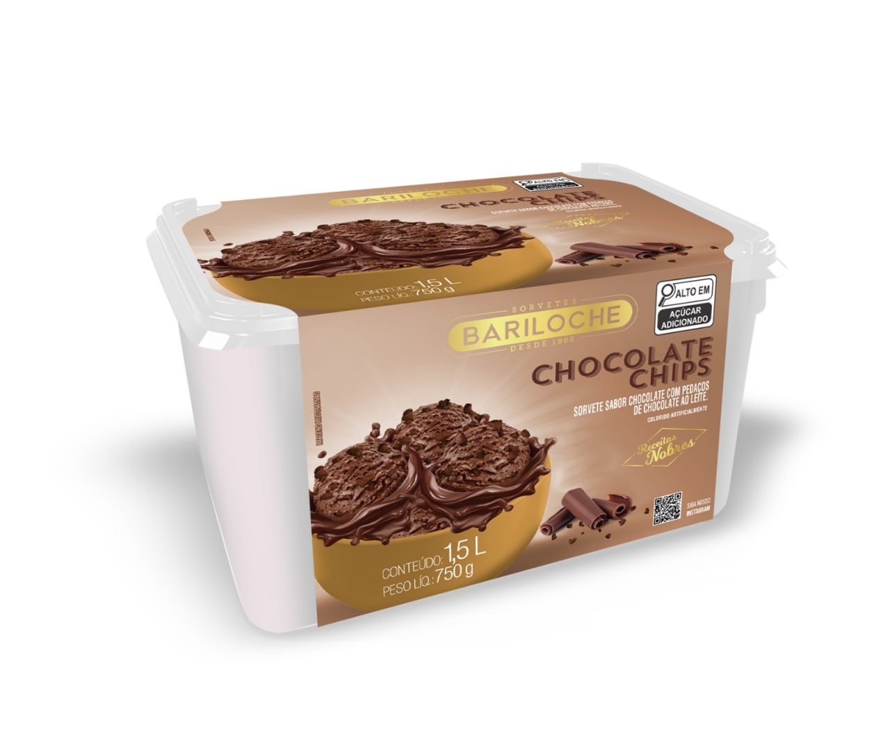 Sorvete Nobre Chocolate Chips 1,5L