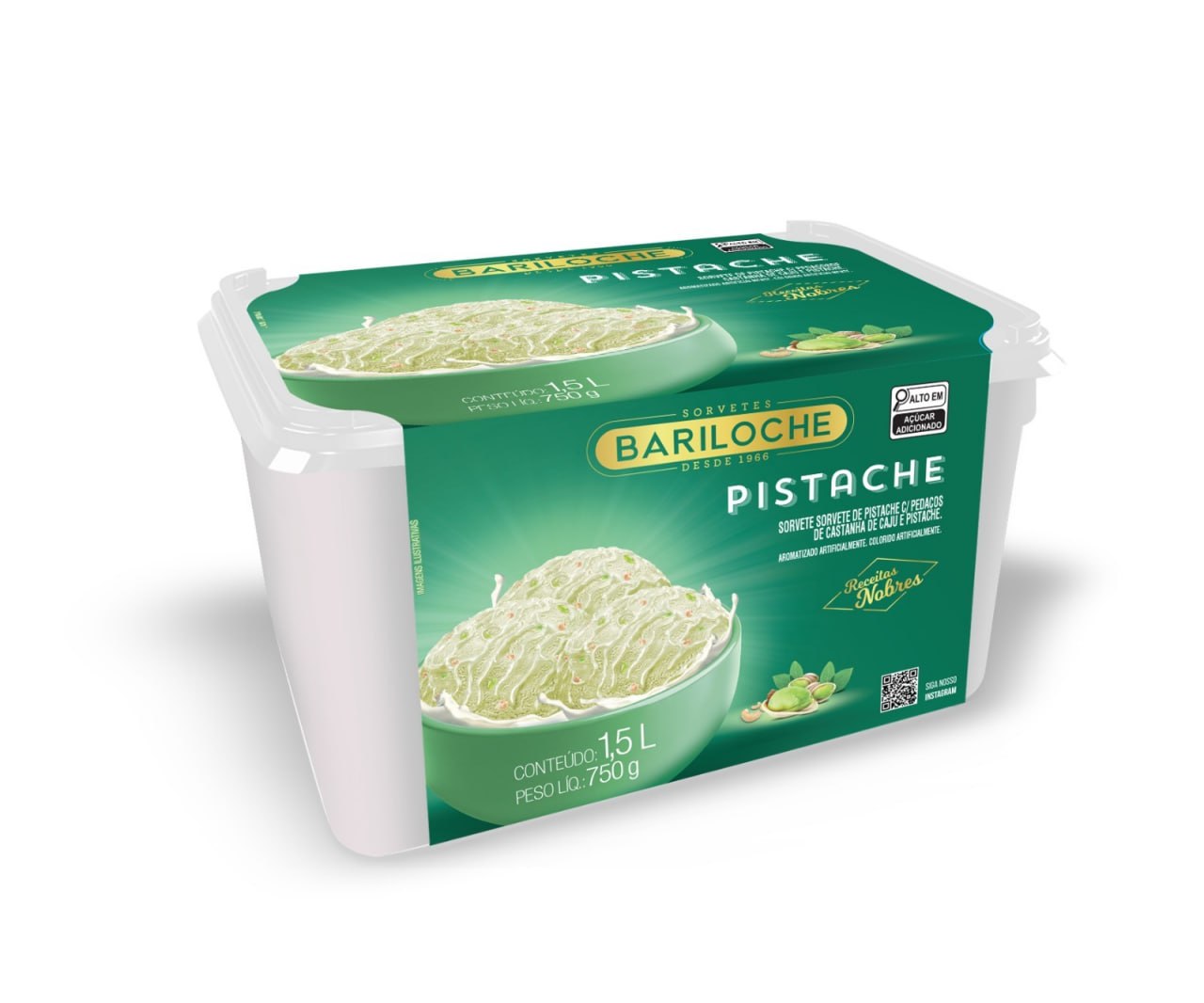 Sorvete Nobre Pistache Bariloche 1,5L