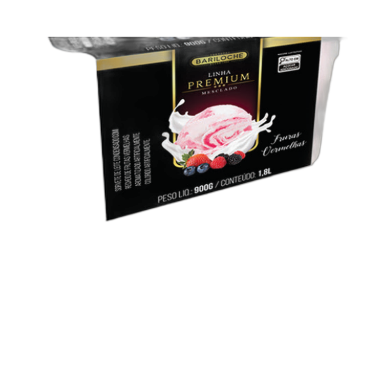 Sorvete Mesclado Leite Condensado com Frutas Vermelhas 1,8L